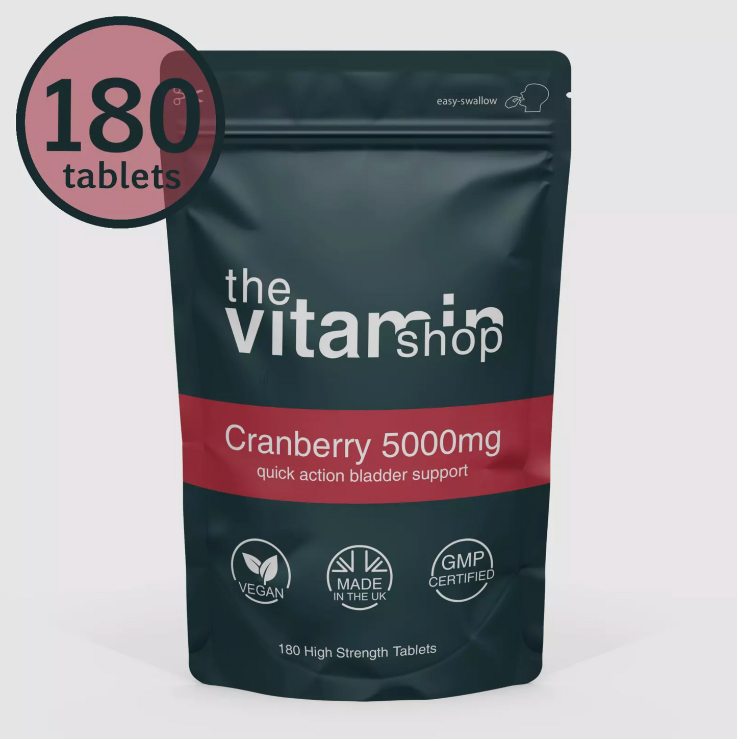Cranberry 5000mg High Strength Tablets For Bladder Health (180 Tablets)