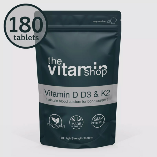 Vitamin D3 4000iu & Vitamin K2 MK7 200MCG For Healthy Bones (180 Tablets)
