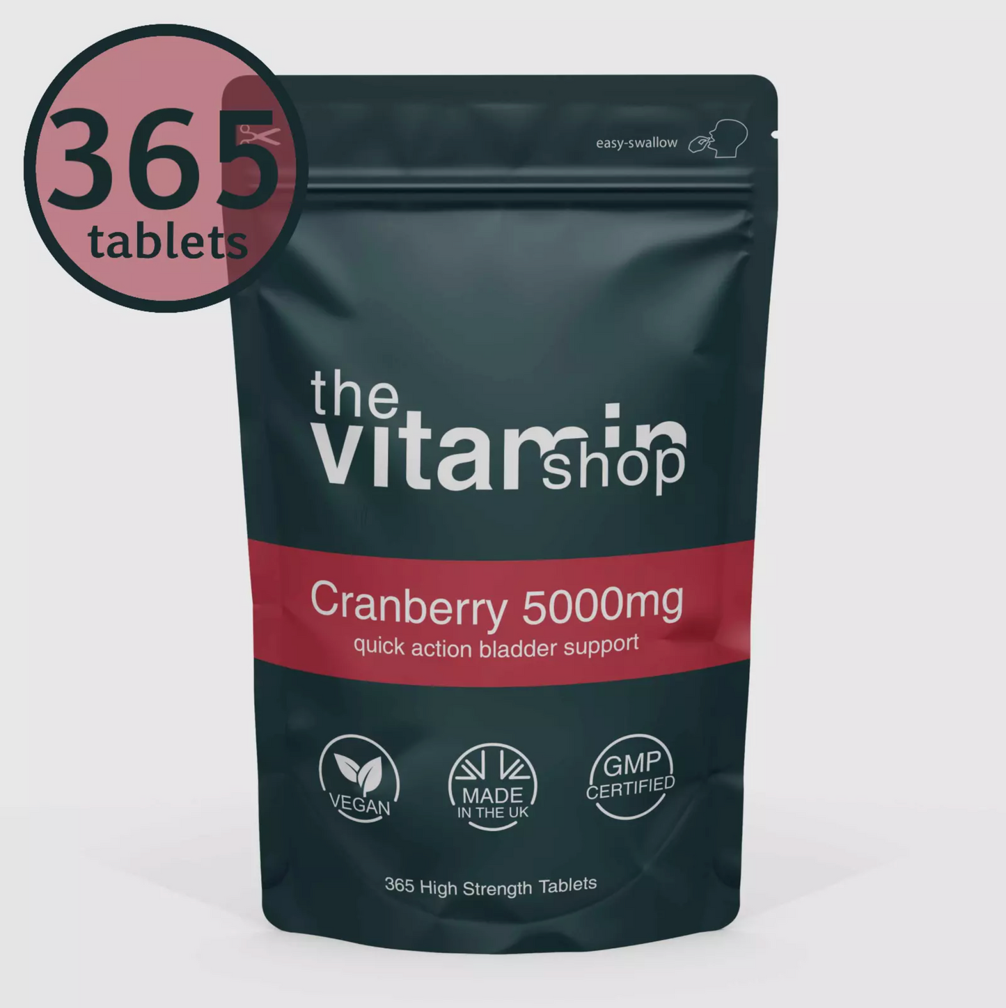 Cranberry 5000mg High Strength Tablets For Bladder Health (365 Tablets)