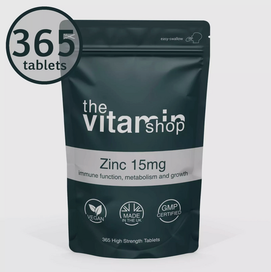 Zinc 15mg Extra High Strength Tablets For Immune System & Metabolism (365 Tablets)